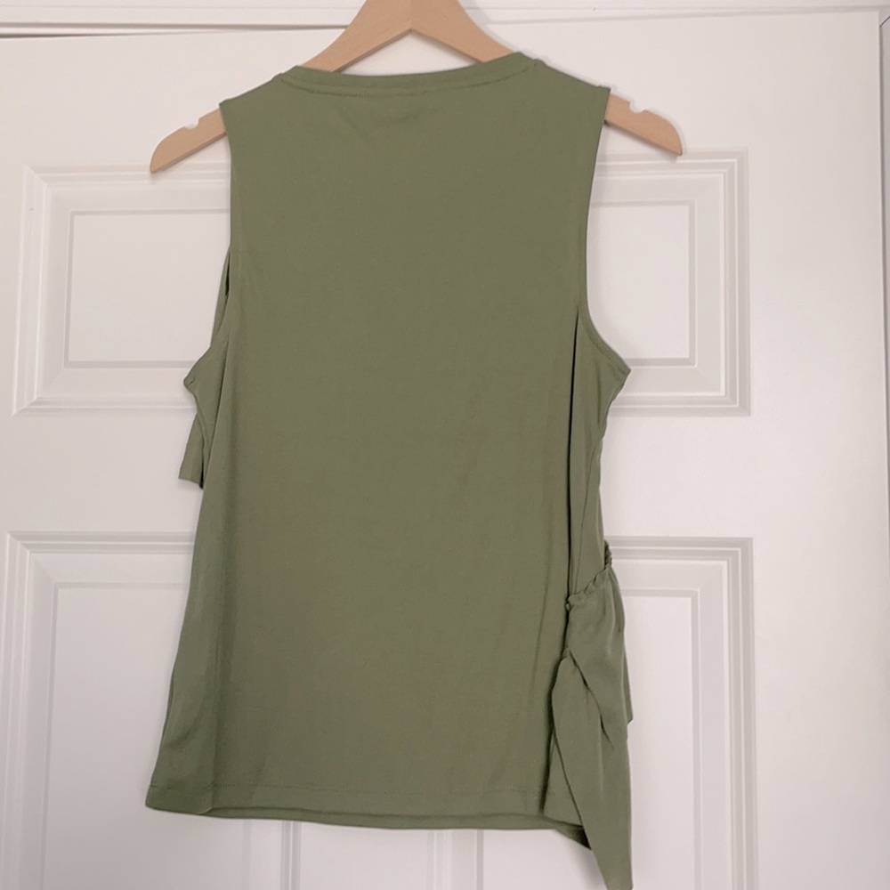 J.Crew Drapey Olive Ruffle Tank - Picture 6 of 6